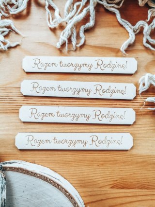 Razem Tworzymy Rodzinę - TABLICZKA (4szt) 10cm/12cm/14cm (8 wzorów)