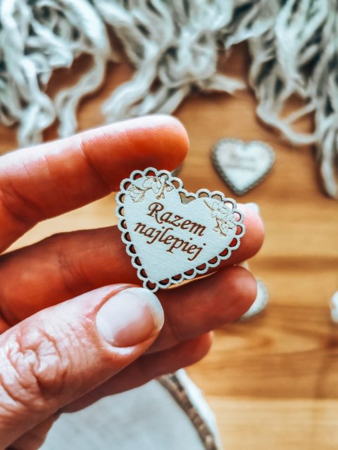 Razem najlepiej - AŻUROWE SERCE (5szt) 3/4/5cm - - - (serduszka, serduszko, serca, ażur, aniołek)