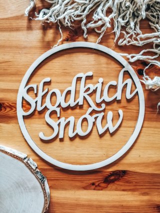 SŁODKICH SNÓW - (1szt) - koło obręcz baza do łapacza snów makramy makatki - - - (łapacz snów, makrama, makatka)