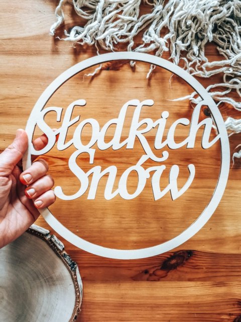 SŁODKICH SNÓW - (1szt) - koło obręcz baza do łapacza snów makramy makatki - - - (łapacz snów, makrama, makatka)