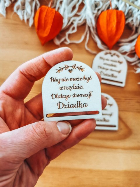 Sentencja dla Dziadka - zakładka półokrągła 5cm (3szt) - - - (baza do zakładki do książki, Dzień Babci Dziadka Dziadków, Bóg nie