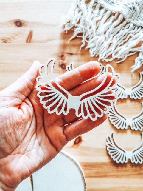 Skrzydła ! 6szt ! (7,5cm/9cm/12cm/18cm) - wzór 02-B - - - (skrzydełka anioła, do aniołka, aniołek, anielskie)