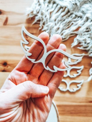 Skrzydła ! 6szt ! (7,5cm/9cm/12cm/18cm) - wzór 07 - - - (skrzydełka anioła, do aniołka, aniołek, anielskie)