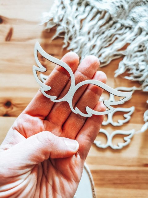 Skrzydła ! 6szt ! (7,5cm/9cm/12cm/18cm) - wzór 07 - - - (skrzydełka anioła, do aniołka, aniołek, anielskie)