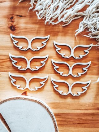 Skrzydła ! 6szt ! (7,5cm/9cm/12cm/18cm) - wzór 07 - - - (skrzydełka anioła, do aniołka, aniołek, anielskie)