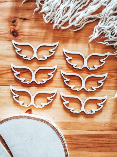 Skrzydła ! 6szt ! (7,5cm/9cm/12cm/18cm) - wzór 07 - - - (skrzydełka anioła, do aniołka, aniołek, anielskie)