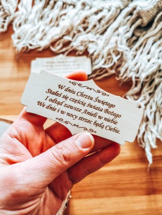 W Dniu Chrztu Świętego stajesz się... wierszyk - TABLICZKA (2szt) 10cm/12cm/14cm (8 wzorów) - - - (chrzest święty)