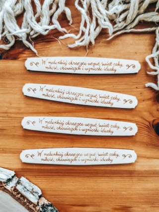 W maleńkiej obrączce... (sentencja) - TABLICZKA (4szt) 10cm/12cm/14cm (8 wzorów) - - - (pamiątka ślubu, na pamiątkę ślubu, ślub)