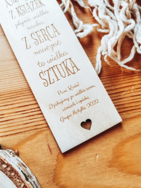 Zakładka (1szt) PIÓRO - Nie tylko z książek... - - - DZIEŃ NAUCZYCIELA zakładki do książki