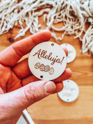 Zawieszka (5szt) 4,5cm - Alleluja 02 - - - (baza do anioła, aniołka, aniołek, koło)