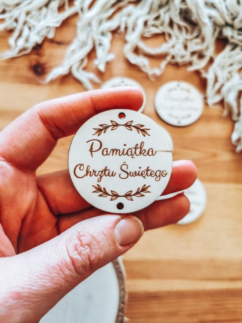 Zawieszka (5szt) 4,5cm - Pamiątka Chrztu Świętego - - - (baza do anioła, aniołka, aniołek, koło)