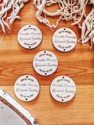 Zawieszka (5szt) 4,5cm - Pamiątka Pierwszej Komunii - - - (baza do anioła, aniołka, aniołek, koło)