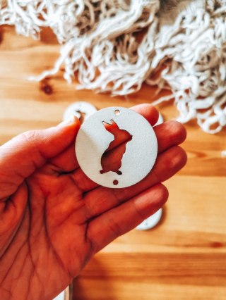 Zawieszka (5szt) 4,5cm - Zajączek 01 - - - (baza do anioła, aniołka, aniołek, koło) (1)