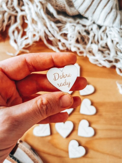 Zestaw PODZIĘKOWANIE (SERDUSZKA 10szt + tabliczka 1szt) - Podziękowania dla nauczyciela - - - (serce, serca, serduszko, dzień na