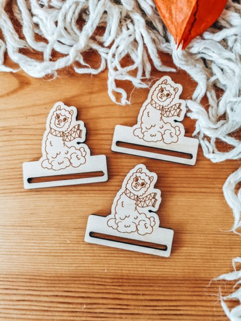 ALPAKA 01 - zakładka 5cm (3szt) - - - (baza do zakładki do książki, lama)