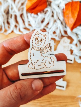 ALPAKA 01 - zakładka 5cm (3szt) - - - (baza do zakładki do książki, lama)