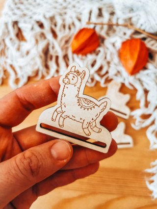 ALPAKA 02 - zakładka 5cm (3szt) - - - (baza do zakładki do książki, lama)