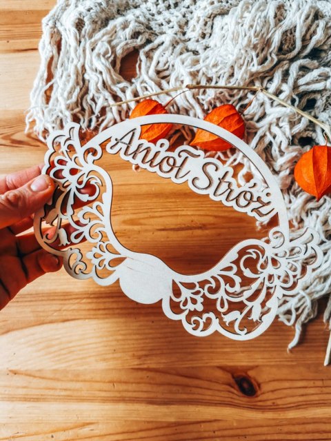 Anioł Stróż (1szt) - półkole SKRZYDŁA 02-C - - - (skrzydła do anioła, skrzydełka do aniołka, obręcz aniołek, koło)