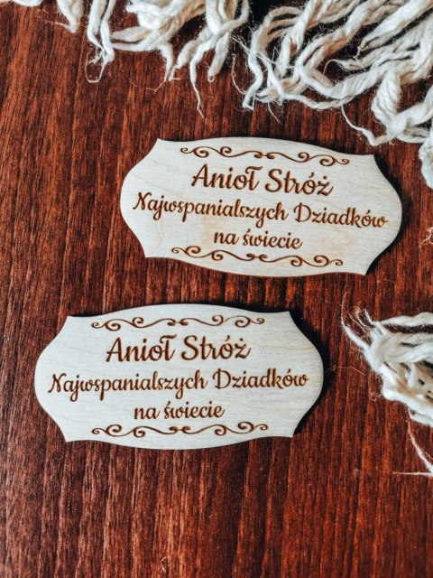 Anioł Stróż Najwspanialszych Dziadków - TABLICZKA (2szt) 10cm/12cm/14cm (8 wzorów)