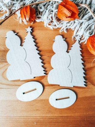 BAŁWAN 02 choinka - figurka z podstawką (2szt) (12cm) - do ozdabiania