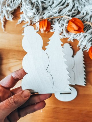BAŁWAN 02 choinka - figurka z podstawką (2szt) (12cm) - do ozdabiania