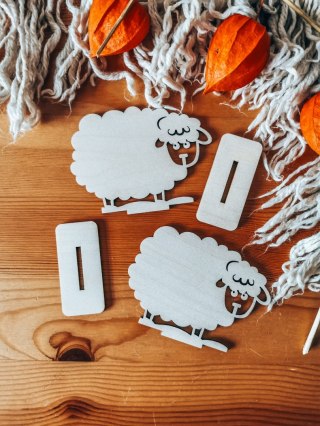 BARANEK 01 - figurka z podstawką (2szt) (10cm) - do ozdabiania