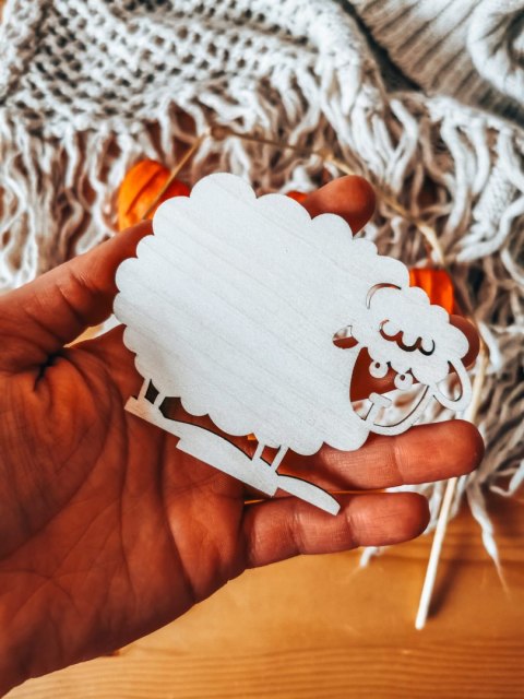 BARANEK 01 - figurka z podstawką (2szt) (10cm) - do ozdabiania