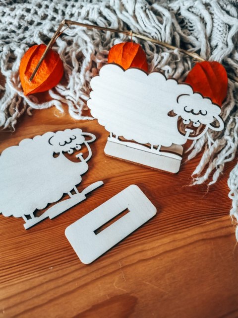 BARANEK 01 - figurka z podstawką (2szt) (10cm) - do ozdabiania