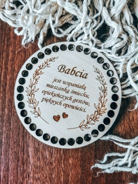 Baza do KOSZYKA (1szt) - DLA BABCI sentencja 01 - - - (baza do podstawki, podstawka, koszyk, taca)