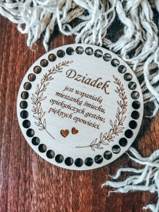 Baza do KOSZYKA (1szt) - DLA DZIADKA sentencja 01 - - - (baza do podstawki, podstawka, koszyk, taca)