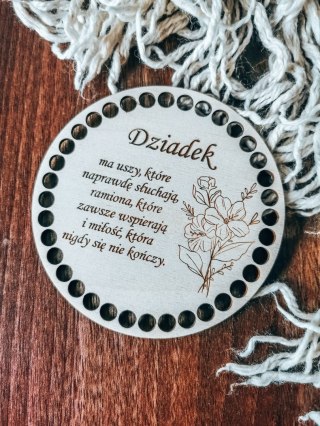 Baza do KOSZYKA (1szt) - DLA DZIADKA sentencja 02 - - - (baza do podstawki, podstawka, koszyk, taca)