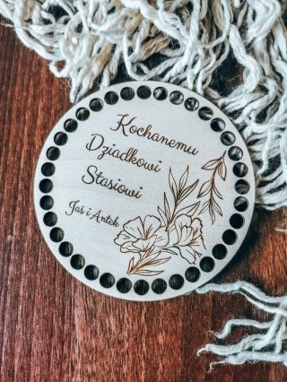 Baza do KOSZYKA (1szt) - ŻYCZENIA kwiaty 01 - Dzień Babci i Dziadka - - - (baza do podstawki, podstawka, koszyk, taca)