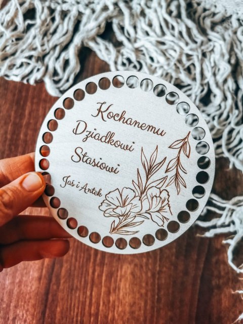 Baza do KOSZYKA (1szt) - ŻYCZENIA kwiaty 01 - Dzień Babci i Dziadka - - - (baza do podstawki, podstawka, koszyk, taca)