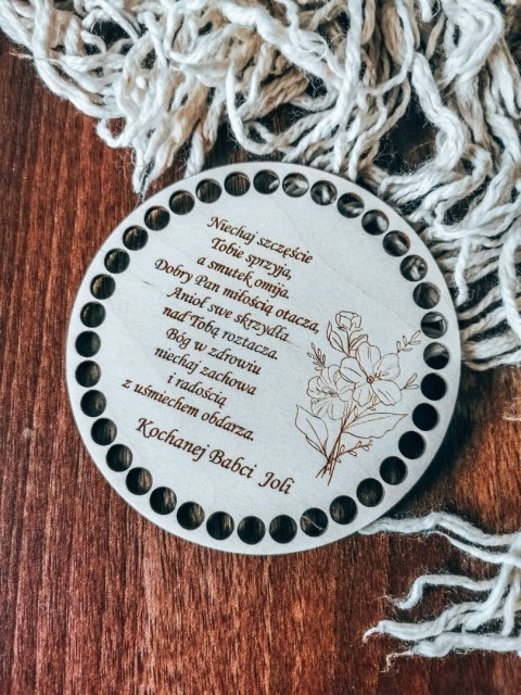 Baza do KOSZYKA (1szt) - ŻYCZENIA kwiaty 03 - Dzień Babci i Dziadka - - - (baza do podstawki, podstawka, koszyk, taca)