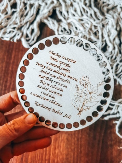 Baza do KOSZYKA (1szt) - ŻYCZENIA kwiaty 03 - Dzień Babci i Dziadka - - - (baza do podstawki, podstawka, koszyk, taca)