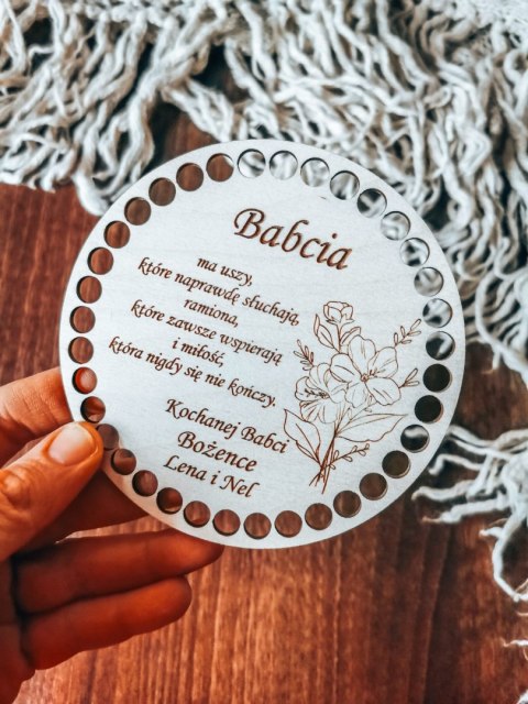 Baza do KOSZYKA (1szt) - ŻYCZENIA kwiaty 03 - Dzień Babci i Dziadka - - - (baza do podstawki, podstawka, koszyk, taca)