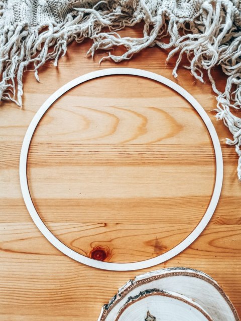 Baza obręcz (1szt) - średn. 39 cm - RANT 1,5 cm - drewniane koło kółko