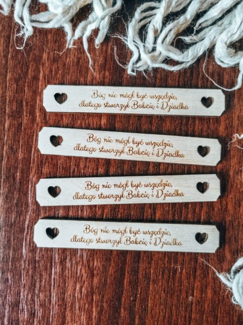 Bóg nie mógł być wszędzie... DLA DZIADKÓW - TABLICZKA (4szt) 10cm/12cm/14cm (8 wzorów) - - - (dzień babci dziadka)