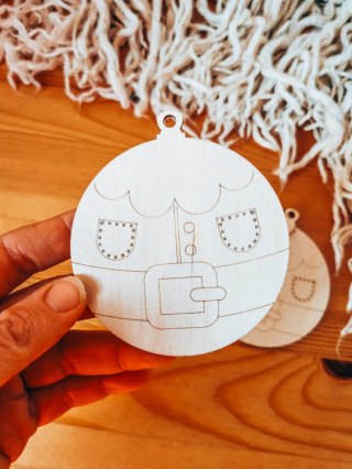 Bombka PEŁNA 8cm (2szt) - Święty Mikołaj - - - (Wesołych Świąt, Cicha Noc, bombki i zawieszki choinkowe, do kolorowania, kolorow