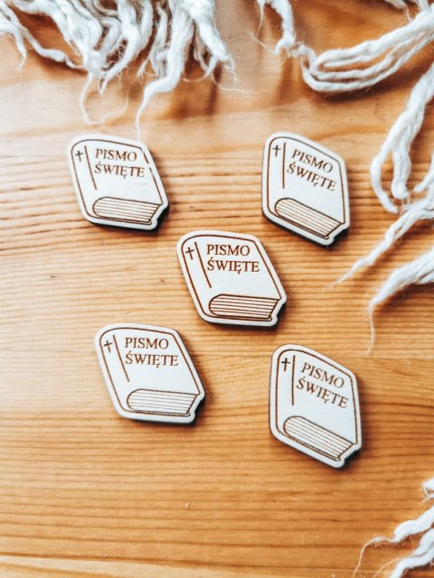 DEKOR książka 3-5cm PISMO ŚWIĘTE (5szt) - - - (biblia)