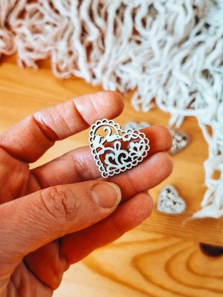DEKOR serce AŻUROWE 02 3-5cm (5szt)