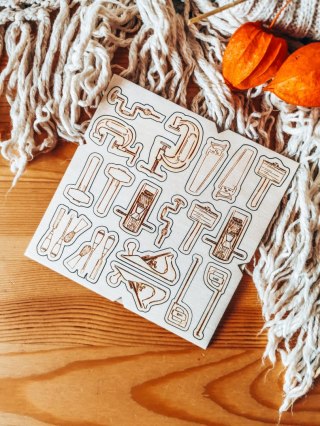 DEKOR - zestaw STOLARZ narzędzia (14,5cm x 14,5cm)