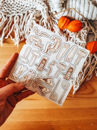 DEKOR - zestaw STOLARZ narzędzia (14,5cm x 14,5cm)