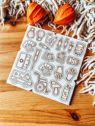 DEKOR - zestaw SZPITAL 01 pielęgniarka (14,5cm x 14,5cm)