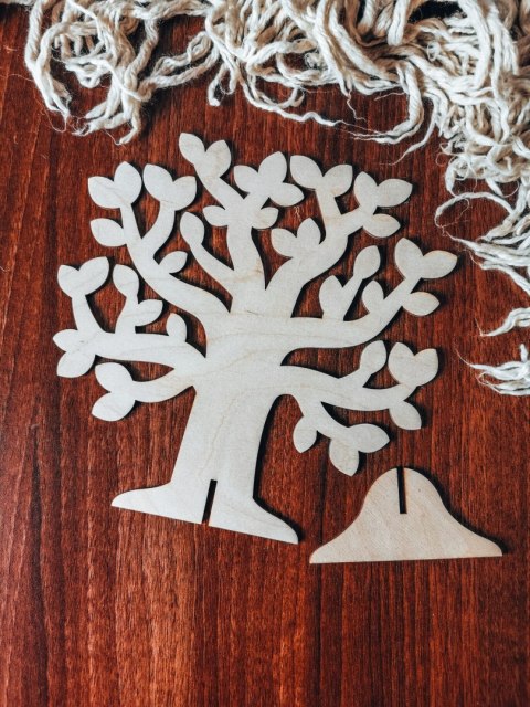 DRZEWO - figurka z podstawką (1szt) (20cm) - do ozdabiania