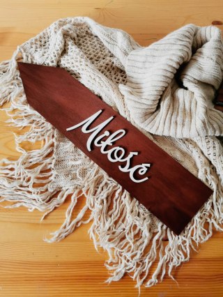 Drogowskaz (1szt) Miłość - - - (znak drogowskazu, tablica, tabliczka, strzałka)