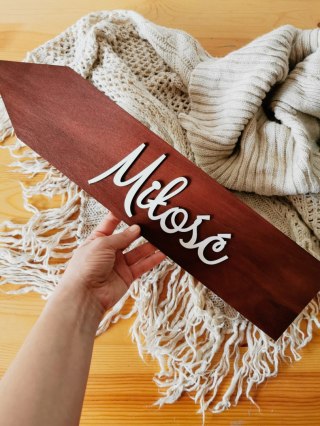 Drogowskaz (1szt) Miłość - - - (znak drogowskazu, tablica, tabliczka, strzałka)