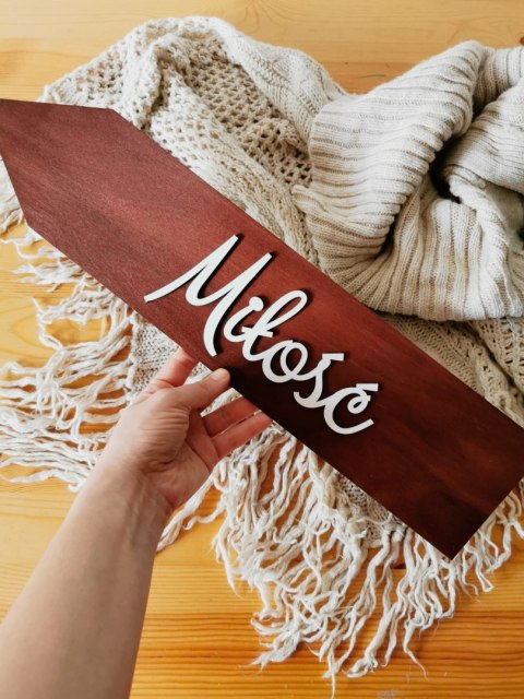 Drogowskaz (1szt) Miłość - - - (znak drogowskazu, tablica, tabliczka, strzałka)