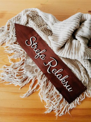 Drogowskaz (1szt) Strefa Relaksu - - - (znak drogowskazu, tablica, tabliczka, strzałka)