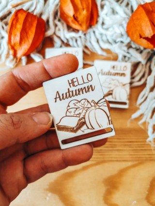 Dynia 01 Hello Autumn - zakładka prostokąt 4x5cm (3szt) - - - (baza do zakładki do książki, jesień)